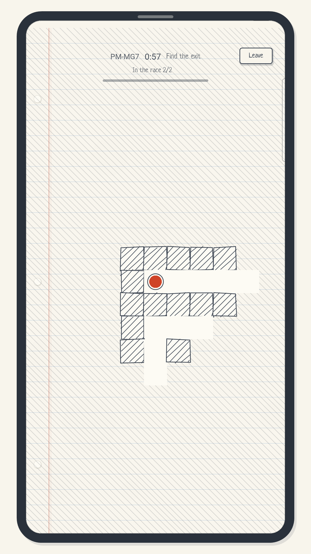 A live race through a hand-drawn maze